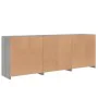 Aparador con luces LED gris Sonoma 181,5x37x67 cm de , Aparadores - Ref: Foro24-3209007, Precio: 245,87 €, Descuento: %