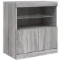 Aparador con luces LED gris Sonoma 181,5x37x67 cm de , Aparadores - Ref: Foro24-3209007, Precio: 245,87 €, Descuento: %