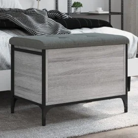 Bank mit Stauraum aus grauem Sonoma-Ingenieurholz 62x42x45 cm. von , Bänke für Hallen und Lager - Ref: Foro24-835140, Preis: ...