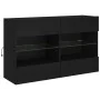Mueble de TV de pared con luces LED negro 98,5x30x60,5 cm de , Muebles TV - Ref: Foro24-837107, Precio: 103,49 €, Descuento: %