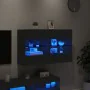Mueble de TV de pared con luces LED negro 98,5x30x60,5 cm de , Muebles TV - Ref: Foro24-837107, Precio: 103,49 €, Descuento: %