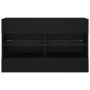 Mueble de TV de pared con luces LED negro 98,5x30x60,5 cm de , Muebles TV - Ref: Foro24-837107, Precio: 103,49 €, Descuento: %