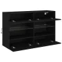 Mueble de TV de pared con luces LED negro 98,5x30x60,5 cm de , Muebles TV - Ref: Foro24-837107, Precio: 103,49 €, Descuento: %