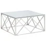 Silver stainless steel and tempered glass coffee table by , Coffee table - Ref: Foro24-349979, Price: 235,83 €, Discount: %