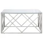Silver stainless steel and tempered glass coffee table by , Coffee table - Ref: Foro24-349979, Price: 235,83 €, Discount: %