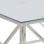 Silver stainless steel and tempered glass coffee table by , Coffee table - Ref: Foro24-349979, Price: 235,83 €, Discount: %