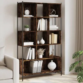 Estantería madera de ingeniería roble ahumado 102x28x172 cm de , Librerías y estanterías - Ref: Foro24-3213659, Precio: 136,6...