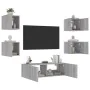 Muebles de TV de pared con luces LED 5 piezas gris Sonoma de , Muebles TV - Ref: Foro24-3216865, Precio: 166,87 €, Descuento: %