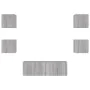 Muebles de TV de pared con luces LED 5 piezas gris Sonoma de , Muebles TV - Ref: Foro24-3216865, Precio: 166,87 €, Descuento: %