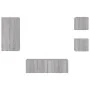 Muebles de TV de pared con luces LED 4 piezas gris Sonoma de , Muebles TV - Ref: Foro24-3216886, Precio: 173,03 €, Descuento: %
