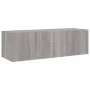 Muebles de TV de pared con luces LED 4 piezas gris Sonoma de , Muebles TV - Ref: Foro24-3216886, Precio: 173,03 €, Descuento: %