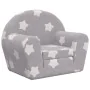 Kinder-Schlafsofa aus weichem hellgrauem Plüsch mit Sternen von , Baby- und Kleinkindmöbel - Ref: Foro24-356992, Preis: 49,44...
