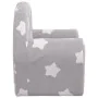 Kinder-Schlafsofa aus weichem hellgrauem Plüsch mit Sternen von , Baby- und Kleinkindmöbel - Ref: Foro24-356992, Preis: 49,44...
