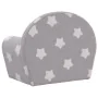 Kinder-Schlafsofa aus weichem hellgrauem Plüsch mit Sternen von , Baby- und Kleinkindmöbel - Ref: Foro24-356992, Preis: 49,44...