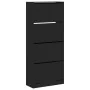Mueble zapatero con 4 cajones abatibles negro 80x34x187,5 cm de , Zapateros y organizadores de calzado - Ref: Foro24-3214379,...