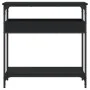 Schwarzer Konsolentisch mit Regal aus Holzwerkstoff 75x29x75 cm. von , Seitentische - Ref: Foro24-837712, Preis: 49,31 €, Rab...