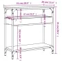 Console table with black engineered wood shelf 75x29x75 cm by , Side tables - Ref: Foro24-837712, Price: 49,31 €, Discount: %