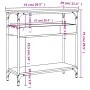 Schwarzer Konsolentisch mit Regal aus Holzwerkstoff 75x29x75 cm. von , Seitentische - Ref: Foro24-837712, Preis: 49,31 €, Rab...
