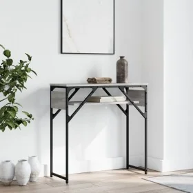 Mesa consola estante madera ingeniería Sonoma gris 75x30x75 cm de , Mesas auxiliares - Ref: Foro24-837800, Precio: 39,85 €, D...