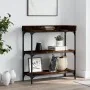 Mesa consola con estantes roble ahumado 75x30x80 cm de , Mesas auxiliares - Ref: Foro24-837814, Precio: 51,51 €, Descuento: %