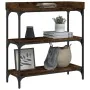 Mesa consola con estantes roble ahumado 75x30x80 cm de , Mesas auxiliares - Ref: Foro24-837814, Precio: 51,51 €, Descuento: %
