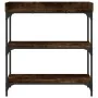 Mesa consola con estantes roble ahumado 75x30x80 cm de , Mesas auxiliares - Ref: Foro24-837814, Precio: 51,51 €, Descuento: %