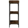 Mesa consola con estantes roble ahumado 75x30x80 cm de , Mesas auxiliares - Ref: Foro24-837814, Precio: 51,51 €, Descuento: %