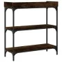 Mesa consola con estantes roble ahumado 75x30x80 cm de , Mesas auxiliares - Ref: Foro24-837814, Precio: 51,51 €, Descuento: %