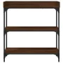 Mesa consola con estantes roble marrón 75x30x80 cm de , Mesas auxiliares - Ref: Foro24-837816, Precio: 47,23 €, Descuento: %
