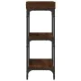 Mesa consola con estantes roble marrón 75x30x80 cm de , Mesas auxiliares - Ref: Foro24-837816, Precio: 47,23 €, Descuento: %