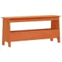Solid pine wood brown waxed hallway bench 100x28x45 cm by , Benches for halls and storage - Ref: Foro24-837384, Price: 53,29 ...