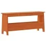 Solid pine wood brown waxed hallway bench 100x28x45 cm by , Benches for halls and storage - Ref: Foro24-837384, Price: 53,29 ...