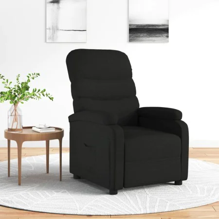 Sillón reclinable de tela negro de , Sillones - Ref: Foro24-344892, Precio: 174,36 €, Descuento: %