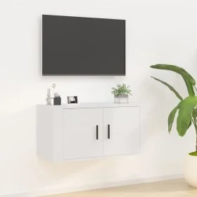Mueble para TV de pared blanco brillante 80x34,5x40 cm de , Muebles TV - Ref: Foro24-816626, Precio: 44,48 €, Descuento: %
