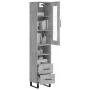 Aparador de madera contrachapada gris hormigón 34,5x34x180 cm von , Sideboards - Ref: Foro24-3199325, Preis: 112,51 €, Rabatt: %