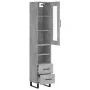 Aparador de madera contrachapada gris hormigón 34,5x34x180 cm von , Sideboards - Ref: Foro24-3199325, Preis: 112,51 €, Rabatt: %