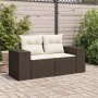 Sofá de jardín con cojines 2 plazas ratán sintético marrón von , Outdoor-Sofas - Ref: Foro24-366223, Preis: 186,41 €, Rabatt: %