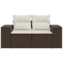 Sofá de jardín con cojines 2 plazas ratán sintético marrón von , Outdoor-Sofas - Ref: Foro24-366223, Preis: 186,41 €, Rabatt: %