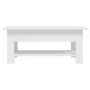 Mesa de centro madera de ingeniería blanca 102x55x42 cm de , Mesas de centro - Ref: Foro24-810253, Precio: 63,45 €, Descuento: %