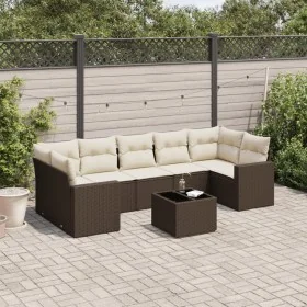 Set sofás de jardín 8 piezas y cojines ratán sintético marrón de , Sofás modulares de exterior - Ref: Foro24-3251080, Precio:...