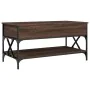 Mesa de centro madera ingeniería metal marrón 100x50x50 cm de , Mesas de centro - Ref: Foro24-845360, Precio: 88,73 €, Descue...