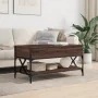 Mesa de centro madera ingeniería metal marrón 100x50x50 cm de , Mesas de centro - Ref: Foro24-845360, Precio: 88,73 €, Descue...