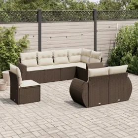 Set sofás de jardín 8 piezas y cojines ratán sintético marrón de , Conjuntos de jardín - Ref: Foro24-3253980, Precio: 589,61 ...