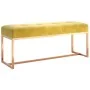 Banco de terciopelo amarillo mostaza 110x36x45 cm de , Bancos para recibidores y almacenamiento - Ref: Foro24-350602, Precio:...
