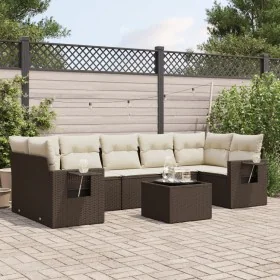 Set sofás de jardín 8 piezas y cojines ratán sintético marrón de , Conjuntos de jardín - Ref: Foro24-3252280, Precio: 526,83 ...