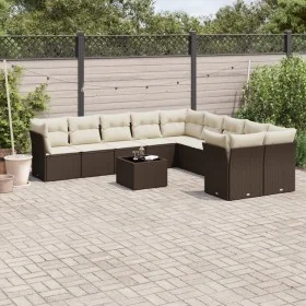 Set de sofás de jardín 11 pzas cojines ratán sintético marrón de , Conjuntos de jardín - Ref: Foro24-3250092, Precio: 674,72 ...