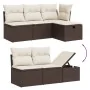 7-piece garden sofa set with brown PE rattan cushions by , Garden sets - Ref: Foro24-3264119, Price: 474,55 €, Discount: %