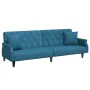 2-Sitzer-Schlafsofa mit Kissen und blauem Samthocker von , Sofas - Ref: Foro24-3216218, Preis: 374,33 €, Rabatt: %