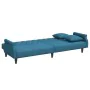 2-Sitzer-Schlafsofa mit Kissen und blauem Samthocker von , Sofas - Ref: Foro24-3216218, Preis: 374,33 €, Rabatt: %