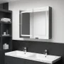 Armario de baño con espejo LED gris brillante 80x12x68 cm de vidaXL, Tocadores de baño - Ref: Foro24-326514, Precio: 160,05 €...